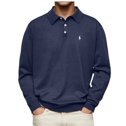 Premium Long-Sleeve Polo Shirt