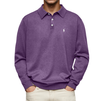Premium Long-Sleeve Polo Shirt