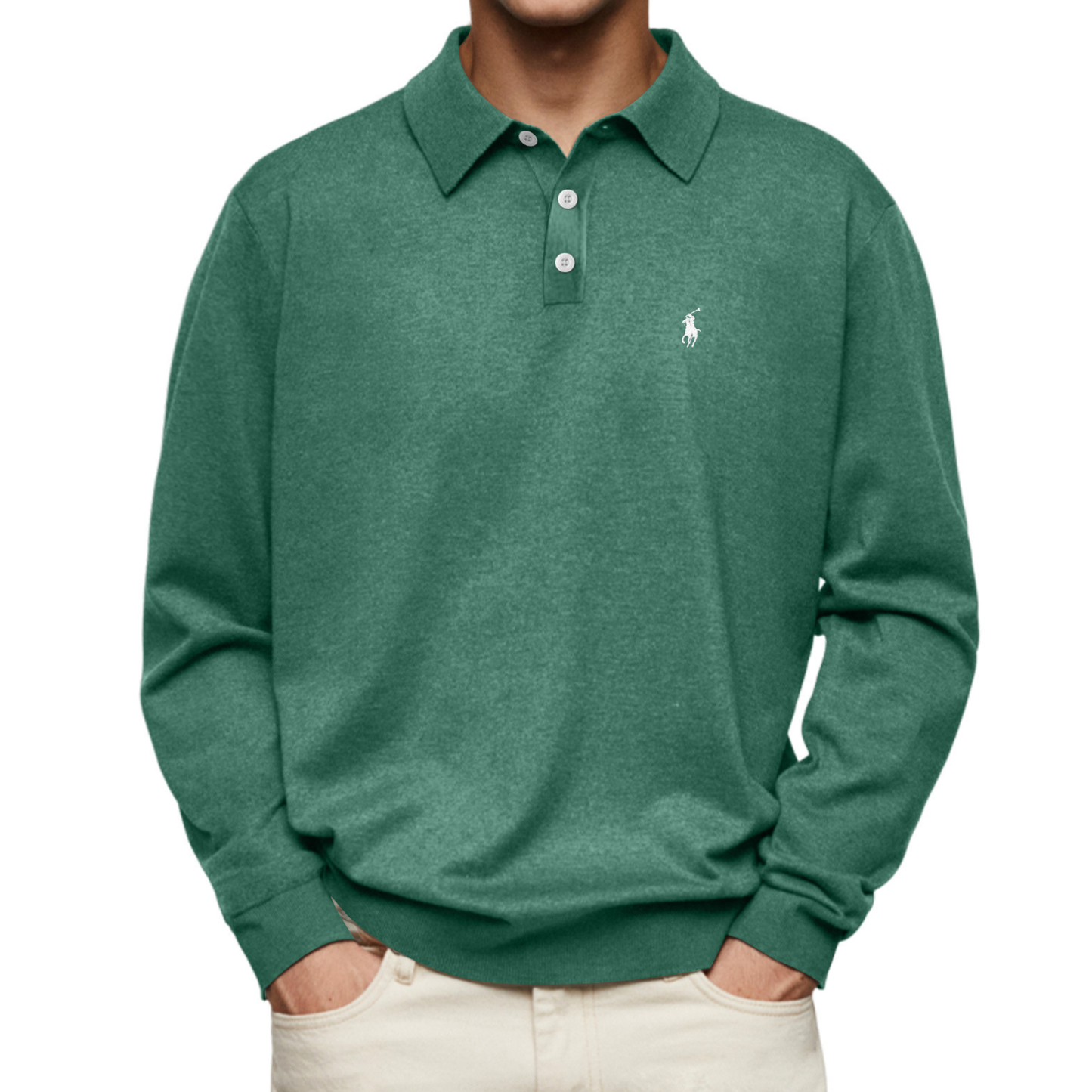 Premium Long-Sleeve Polo Shirt