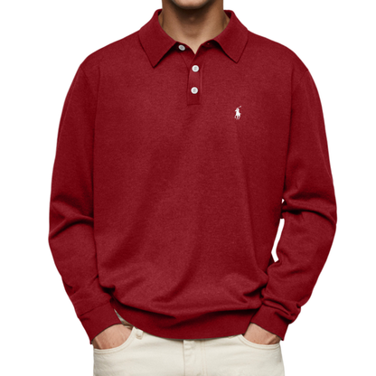Premium Long-Sleeve Polo Shirt