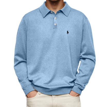 Premium Long-Sleeve Polo Shirt