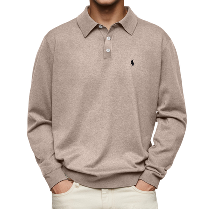 Premium Long-Sleeve Polo Shirt