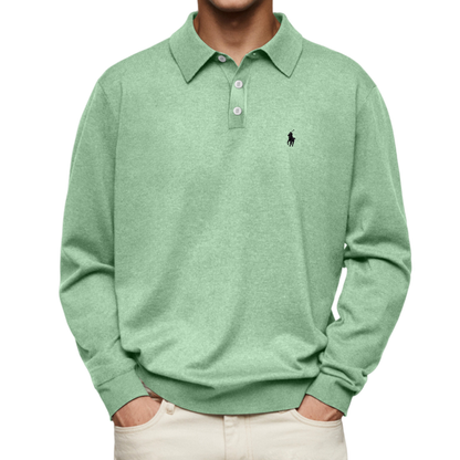 Premium Long-Sleeve Polo Shirt