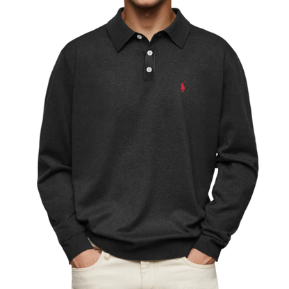Premium Long-Sleeve Polo Shirt