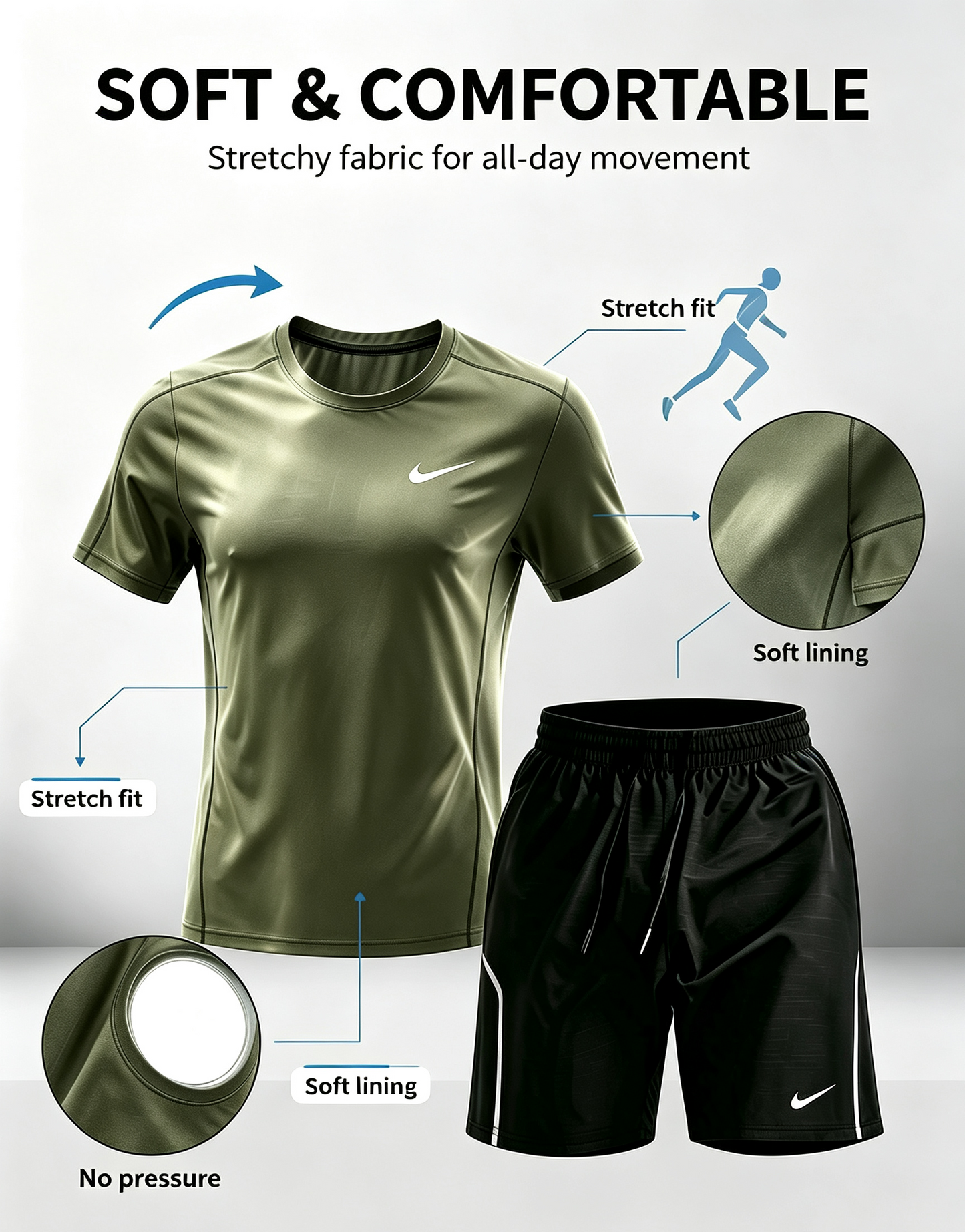 Quick-dry two-piece sportswear set