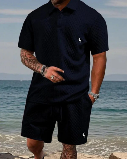 Two-piece summer polo shirt set – 50% off