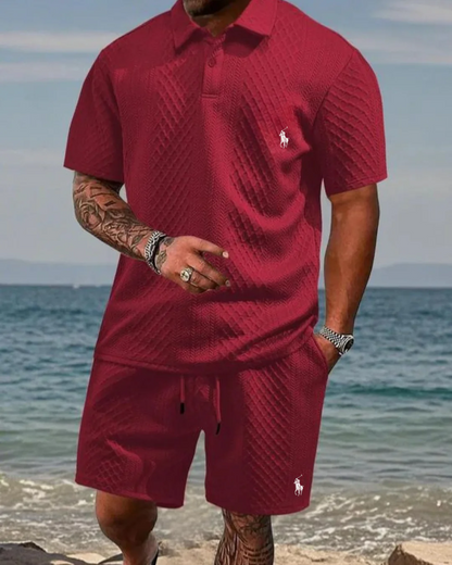 Two-piece summer polo shirt set – 50% off