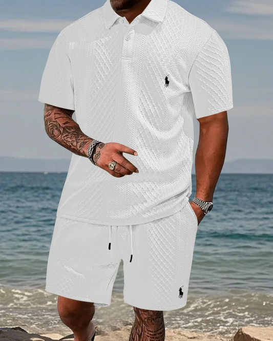 Two-piece summer polo shirt set – 50% off