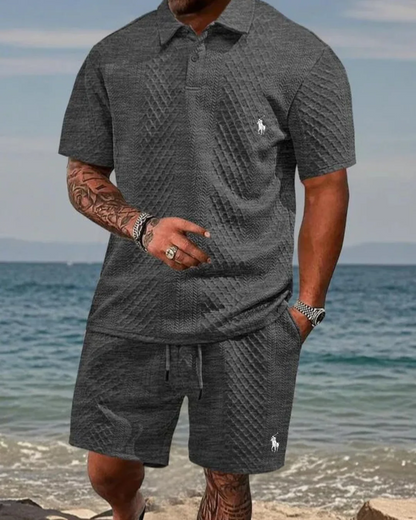 Two-piece summer polo shirt set – 50% off