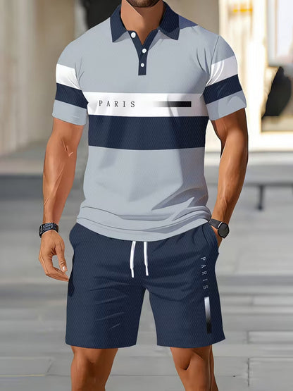 Casual Polo Shorts Set