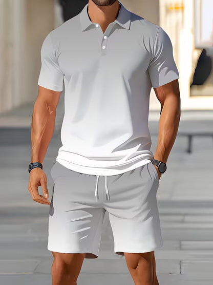 Casual Polo Shorts Set