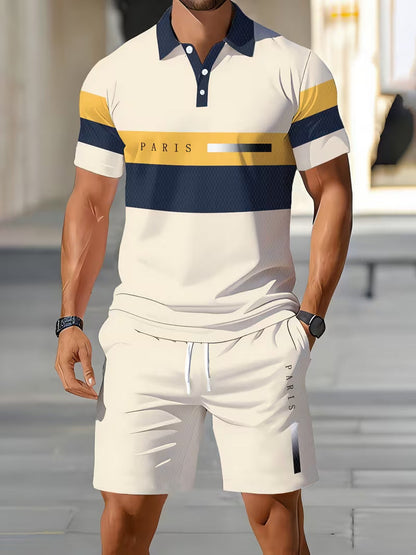 Casual Polo Shorts Set