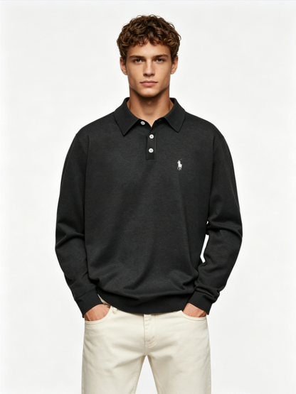 Premium Long-Sleeve Polo Shirt